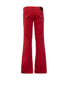 Pantalone Pirelli in Cotone e Lino Rosso