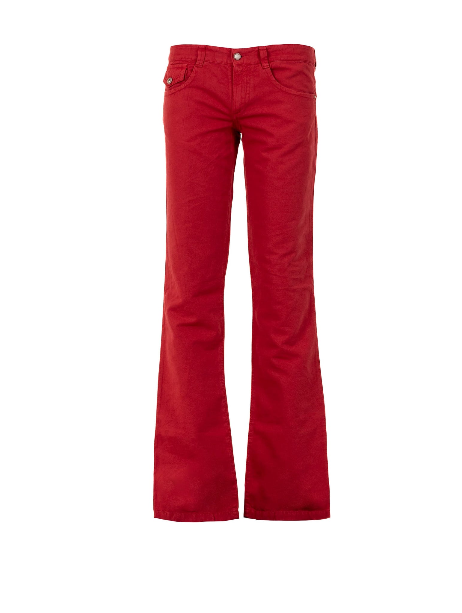 Pantalone Pirelli in Cotone e Lino Rosso