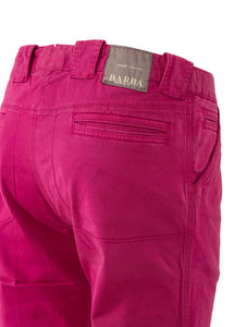 Pantaloni Barba Napoli in Cotone Magenta