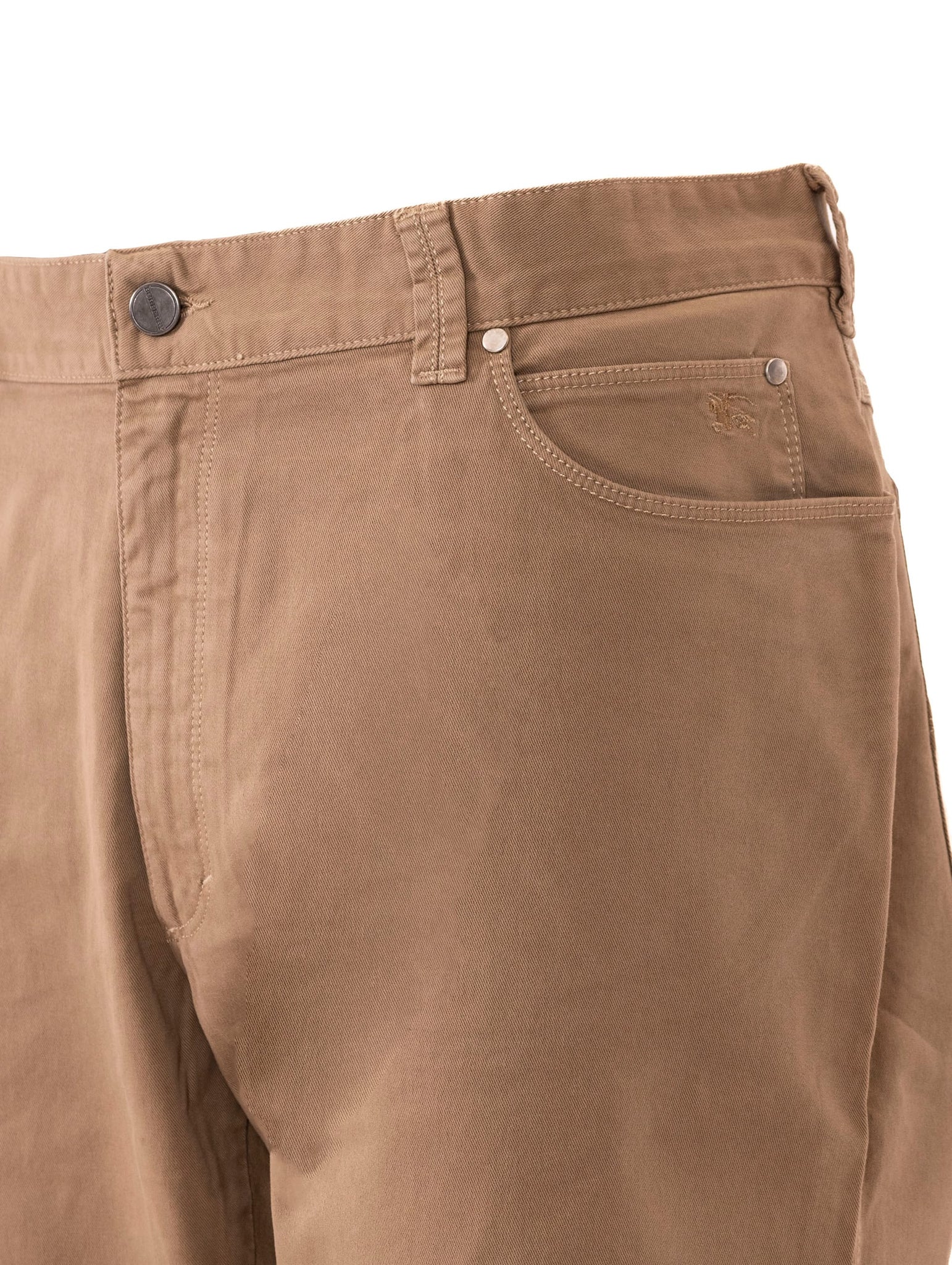 Pantalone Burberry in Cotone Nocciola