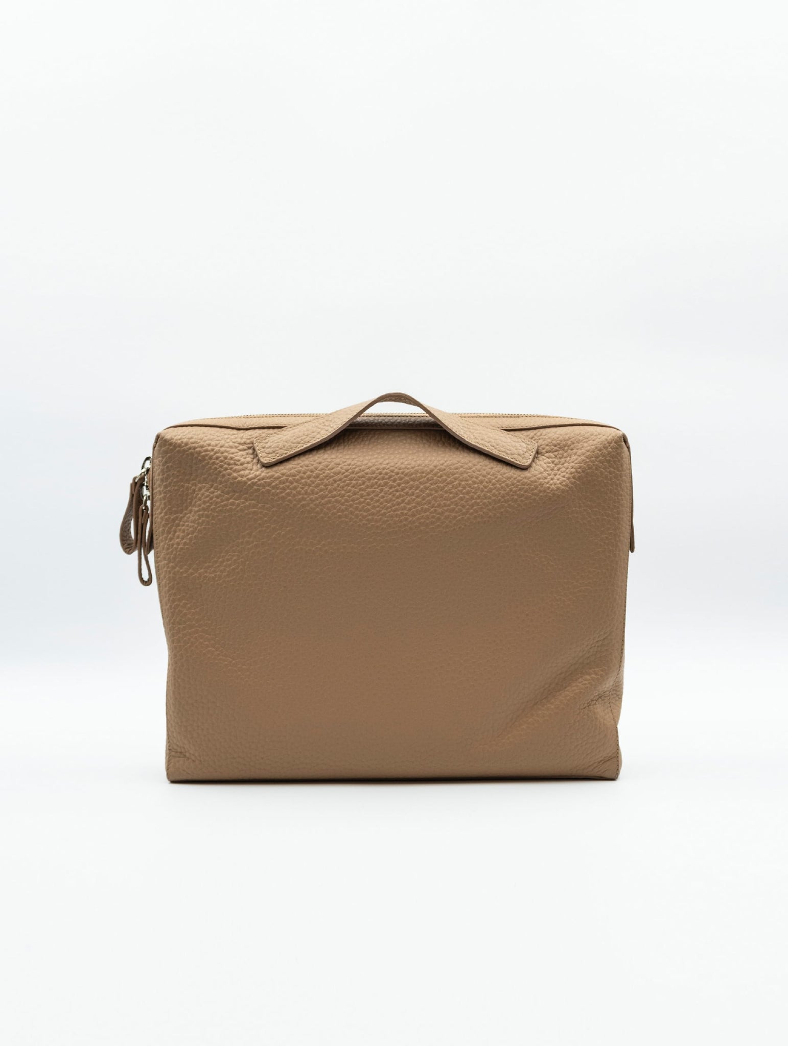 Borsa a Mano Orciani Soft in Pelle Beige