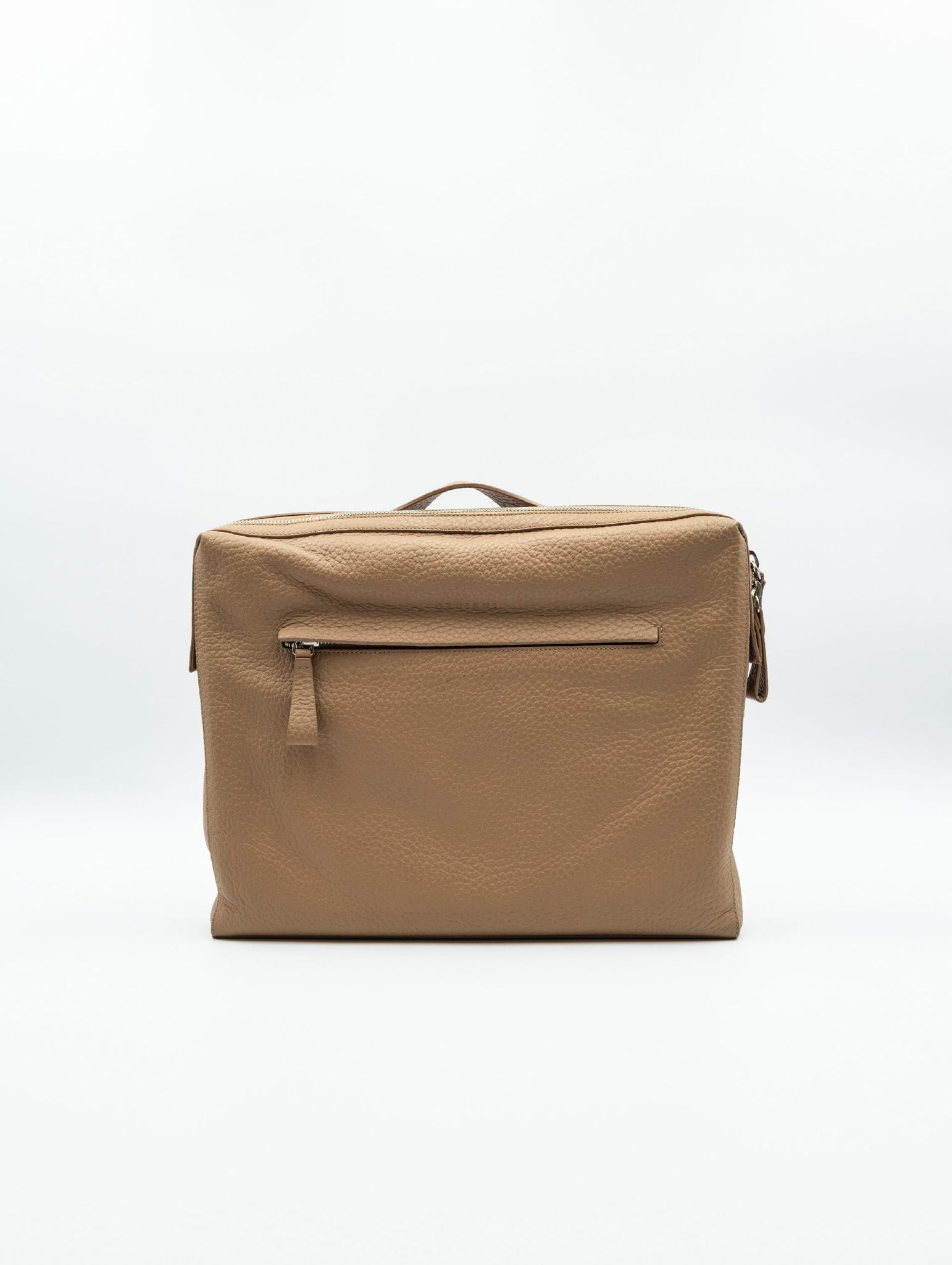 Borsa a Mano Orciani Soft in Pelle Beige