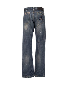 Jeans Datch con Borchie Denim Medio