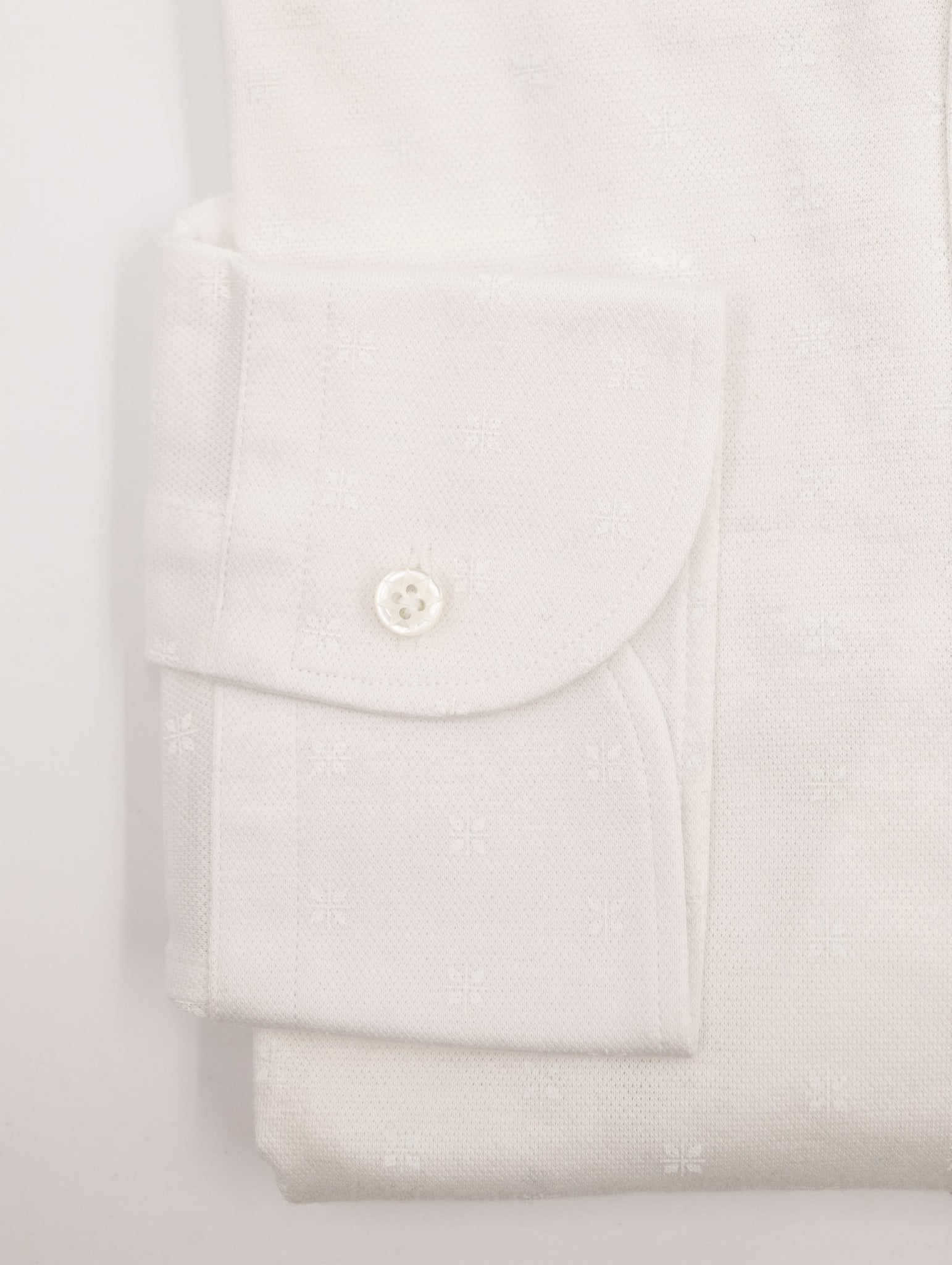 Camicia Orian in Jersey di Cotone Piquet Bianca