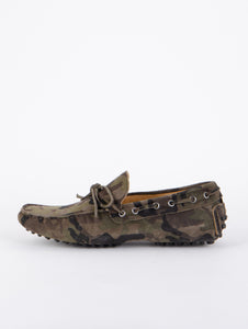 Driving Shoe Il Campago in Suede Camouflage