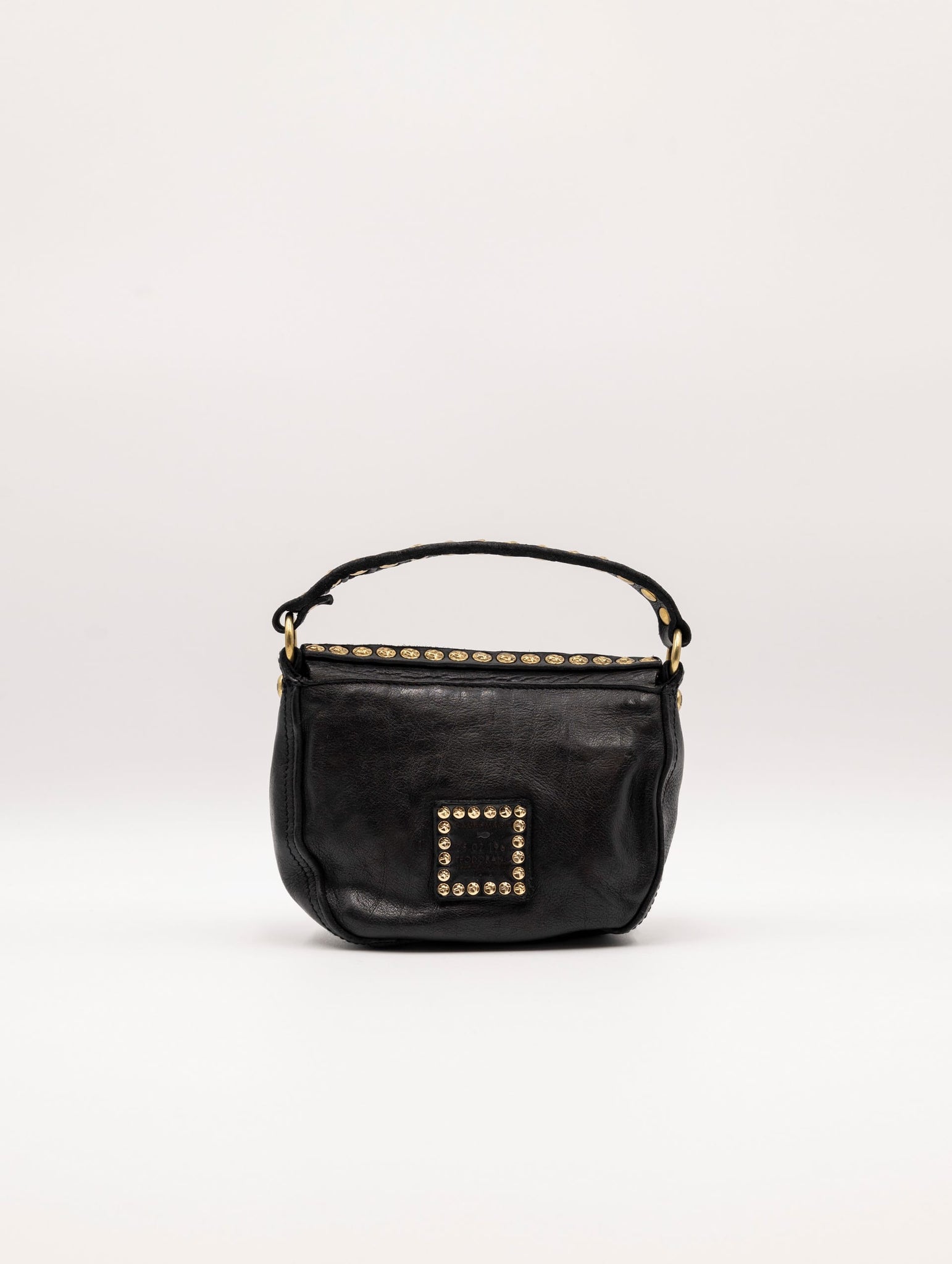 Minibag Liri Campomaggi con Borchie in Pelle Nero