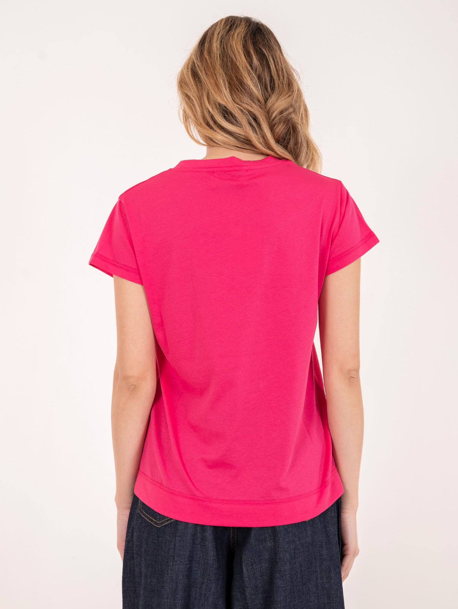 T-shirt Daniele Fiesoli in Cotone Fucsia