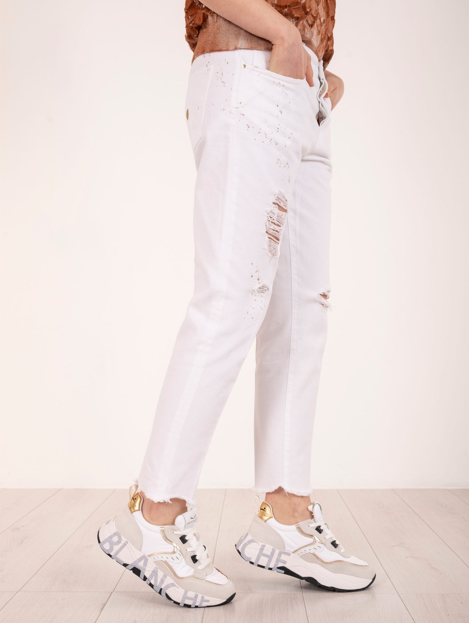 Jeans Marika Don The Fuller in Cotone Bianco