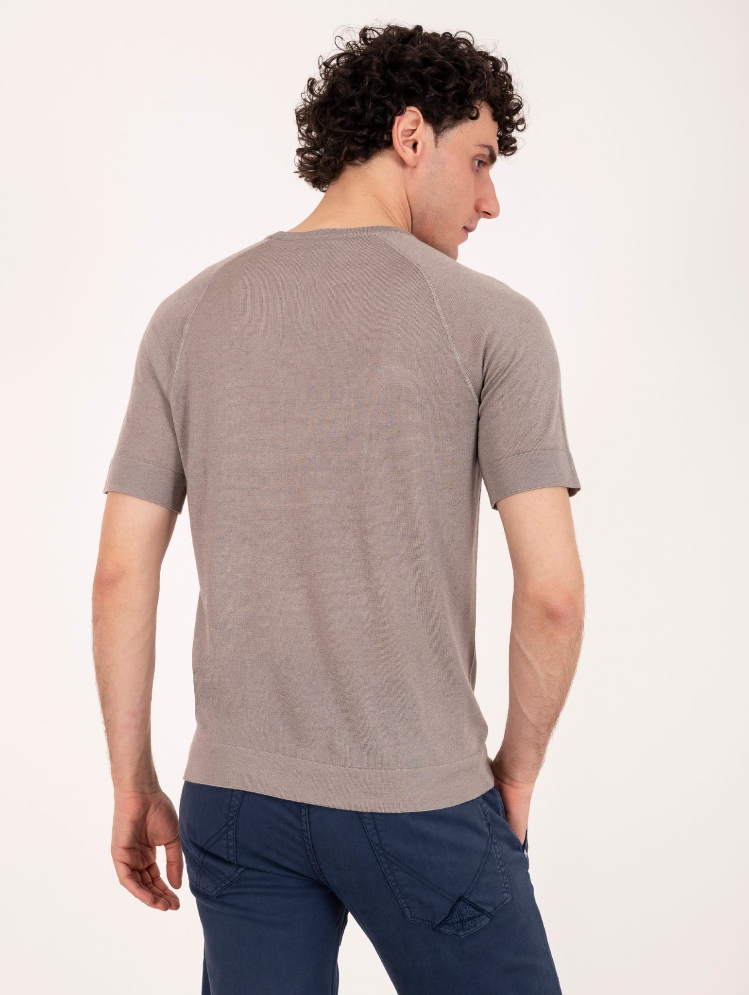 T-Shirt H953 in Tencel e Cashmere Grigio