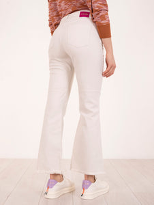 Pantalone Zampetta Amy J-cube in Cotone Bianco