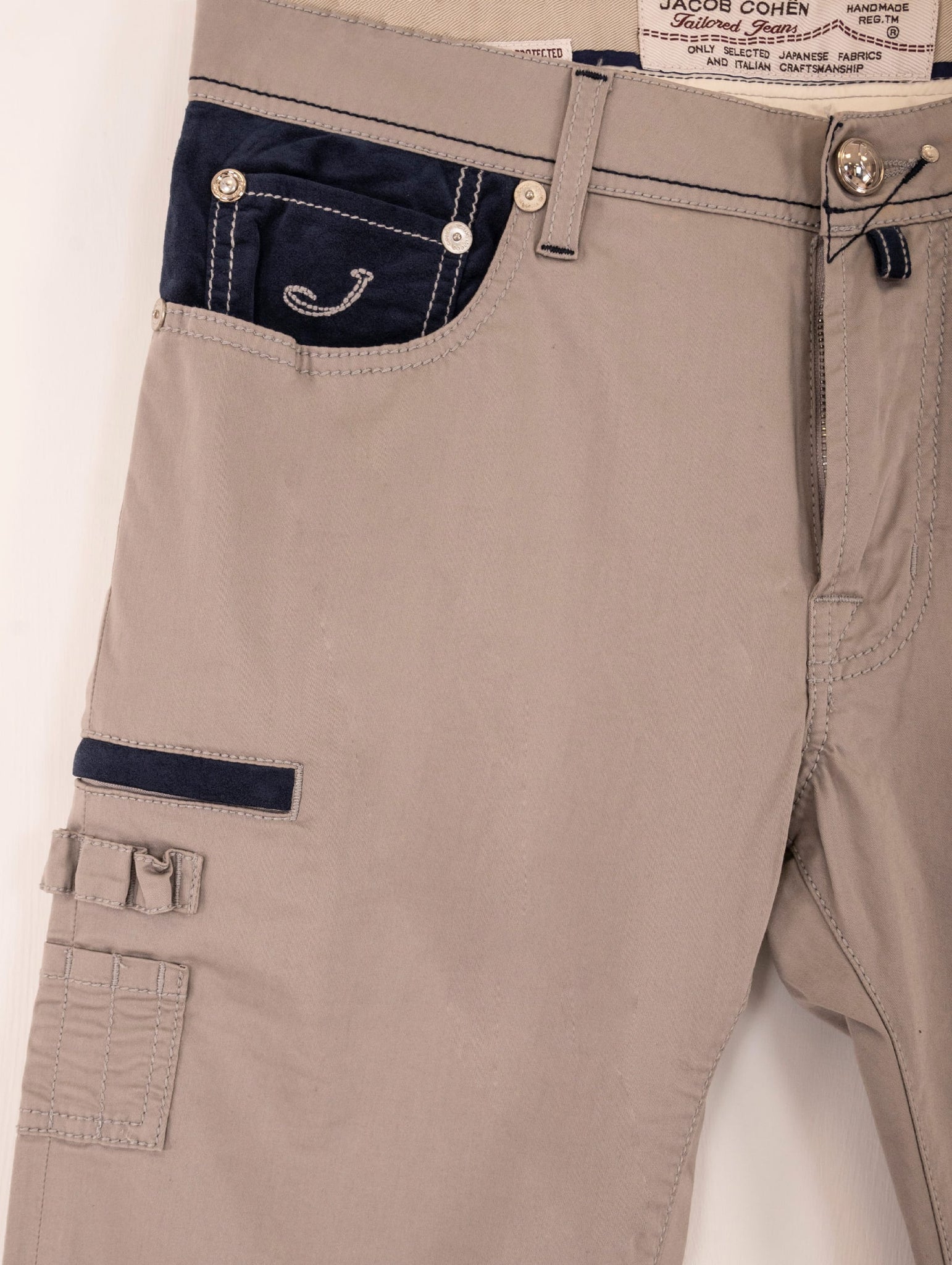 Pantalone Jacob Cohen in Cotone Grigio e Blu