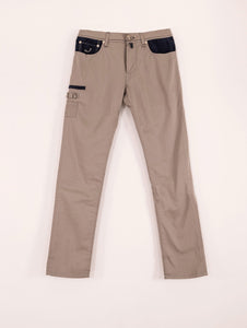 Pantalone Jacob Cohen in Cotone Grigio e Blu