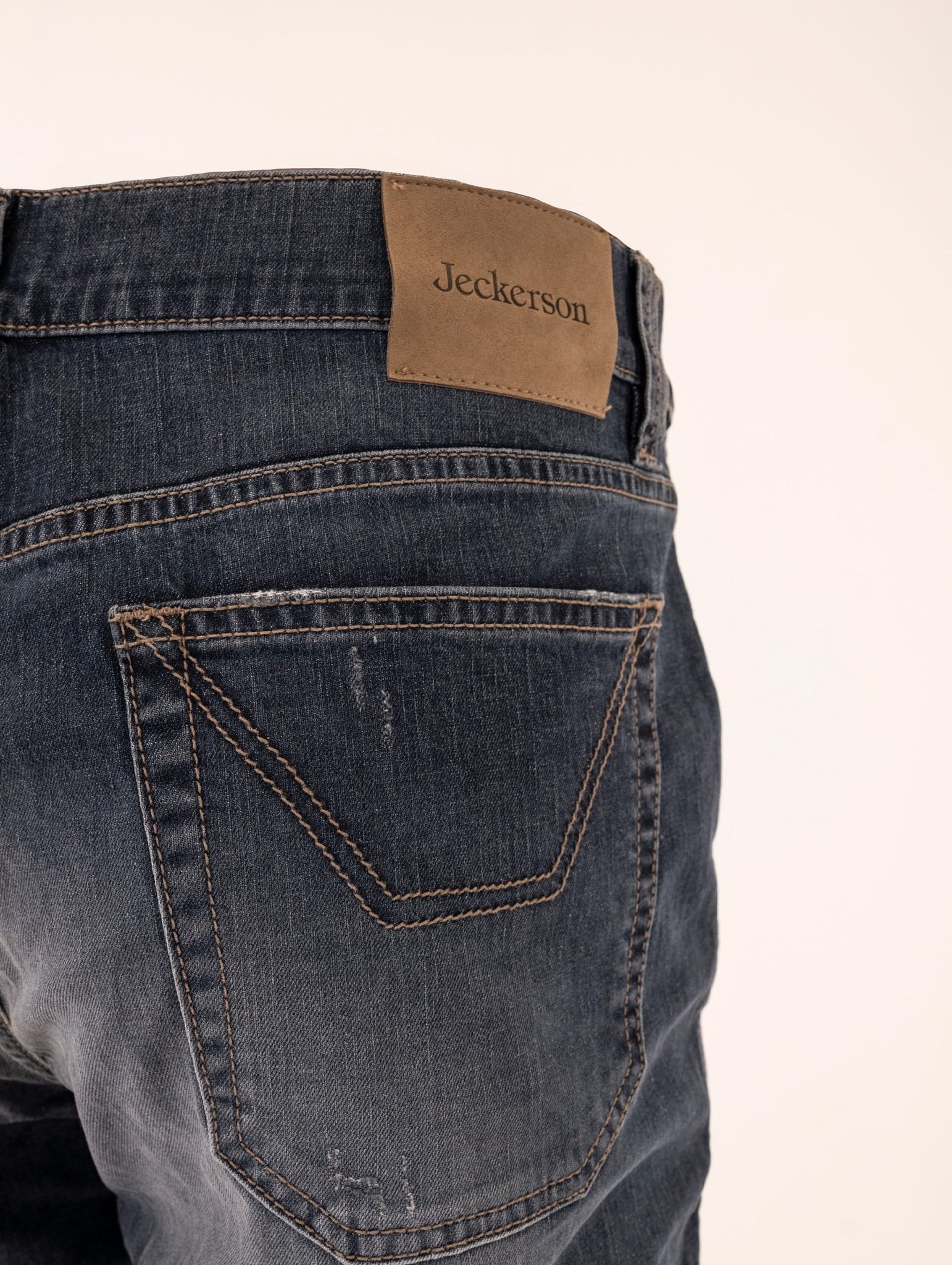 Jeans Jeckerson in Cotone con Rotture Denim Scuro