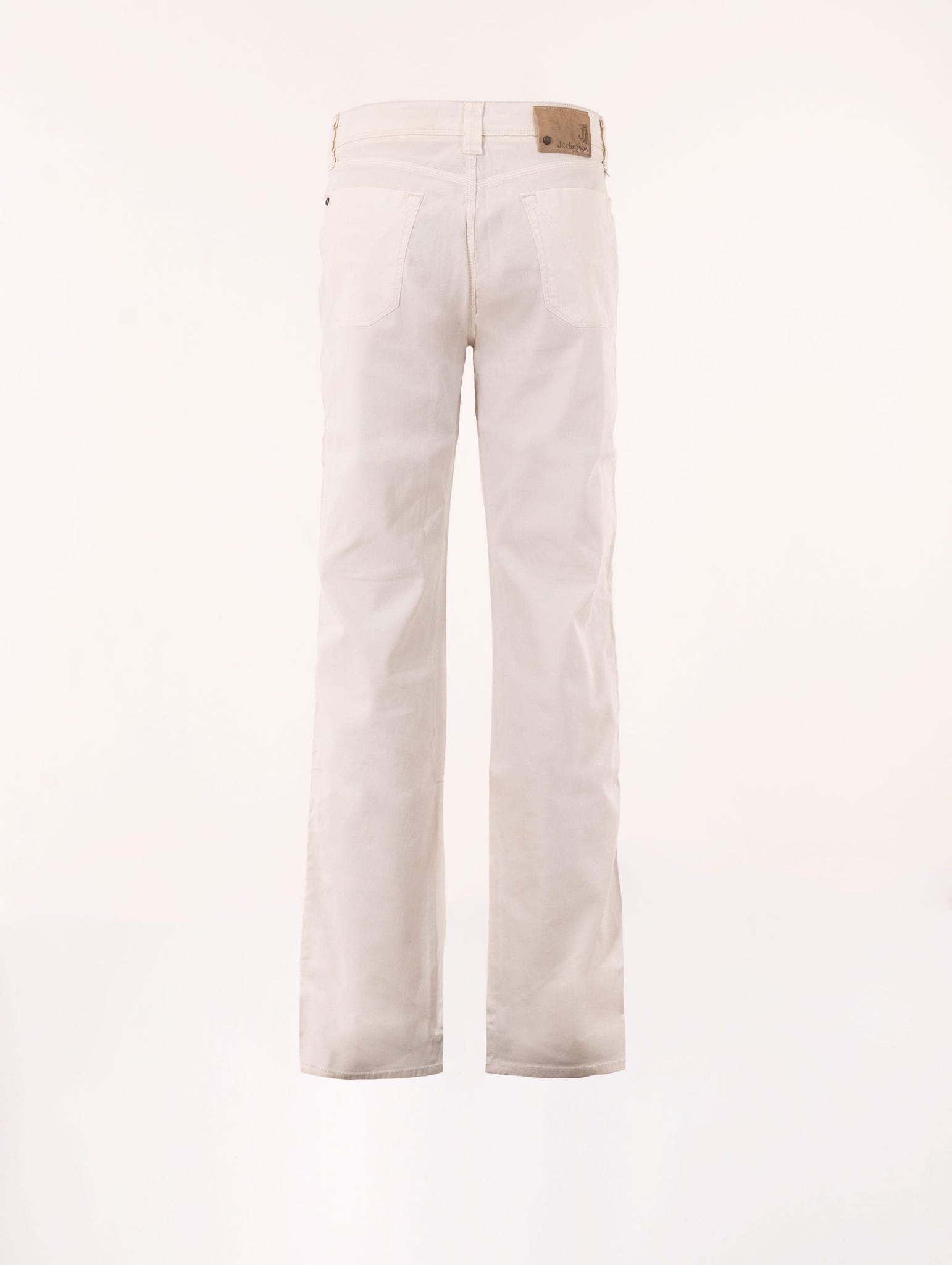 Pantalone Jeckerson in Cotone Millerighe Bianco