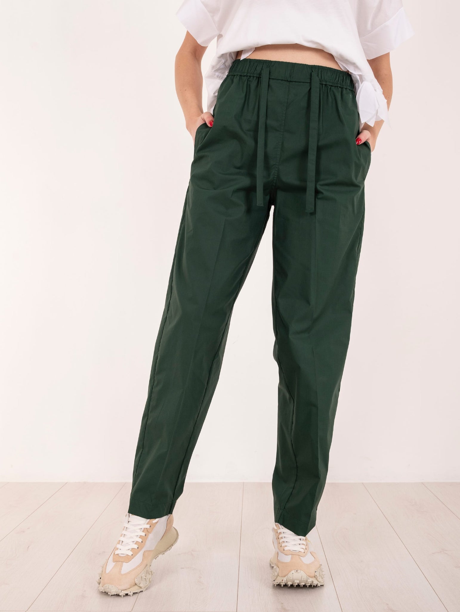 Pantalone Meimeij in Cotone Verde