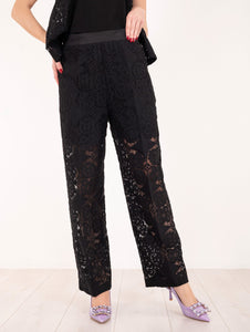 Pantalone Pizzo Meimeij in Cotone Nero