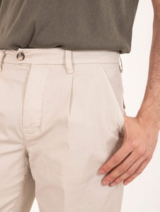 Pantalone Chino Re-Hash Santos in Cotone Beige