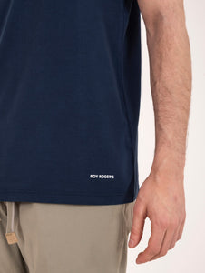 T-Shirt Roy Roger's in Cotone Supima Blu Navy