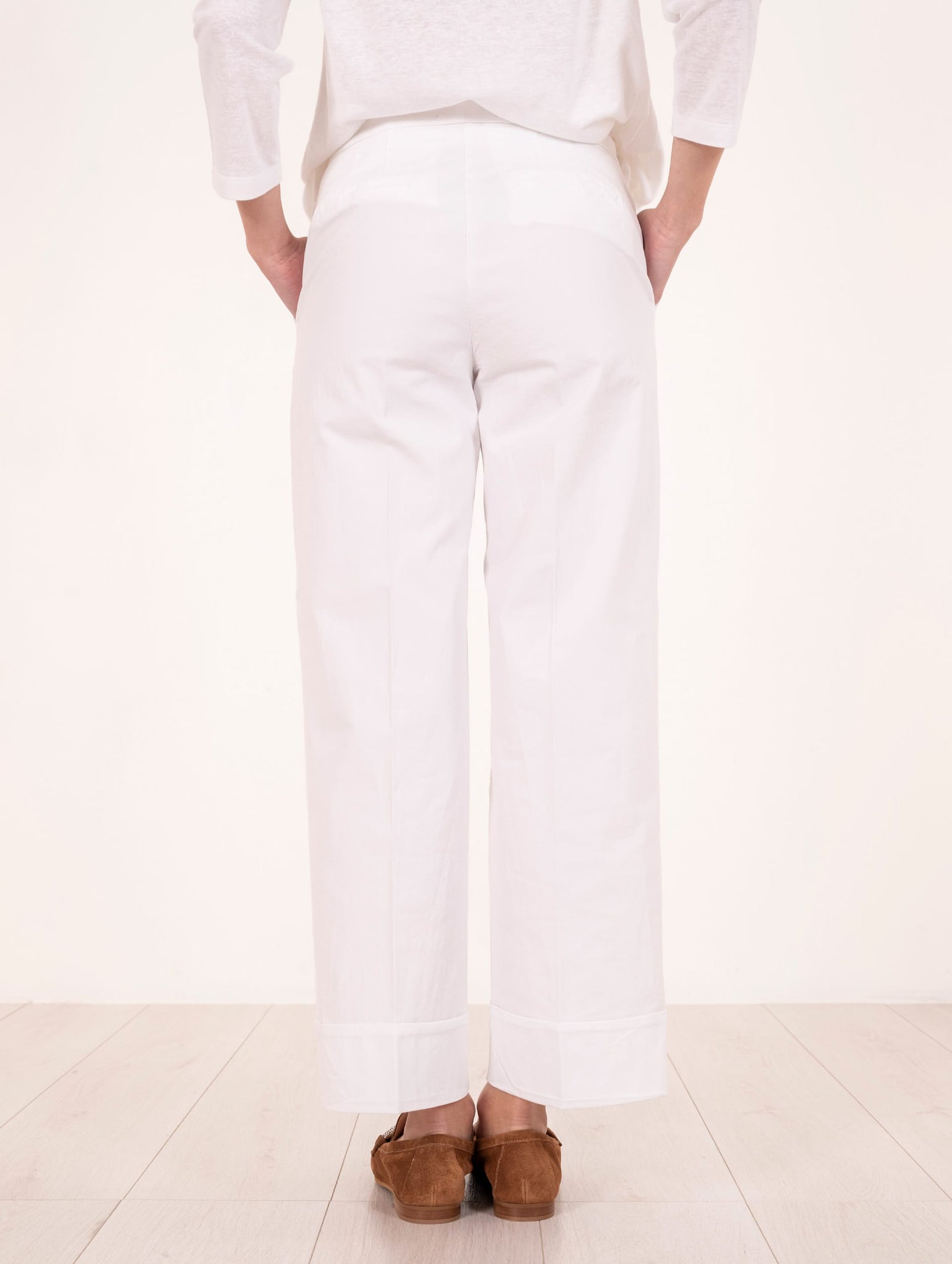 Pantalone Via Masini 80 in Cotone Bianco