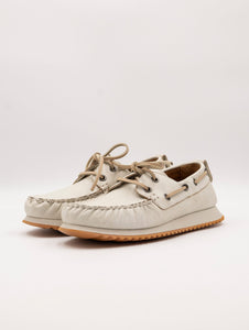 Mocassino a Barca Hull Voile Blanche in Suede Delavè Beige