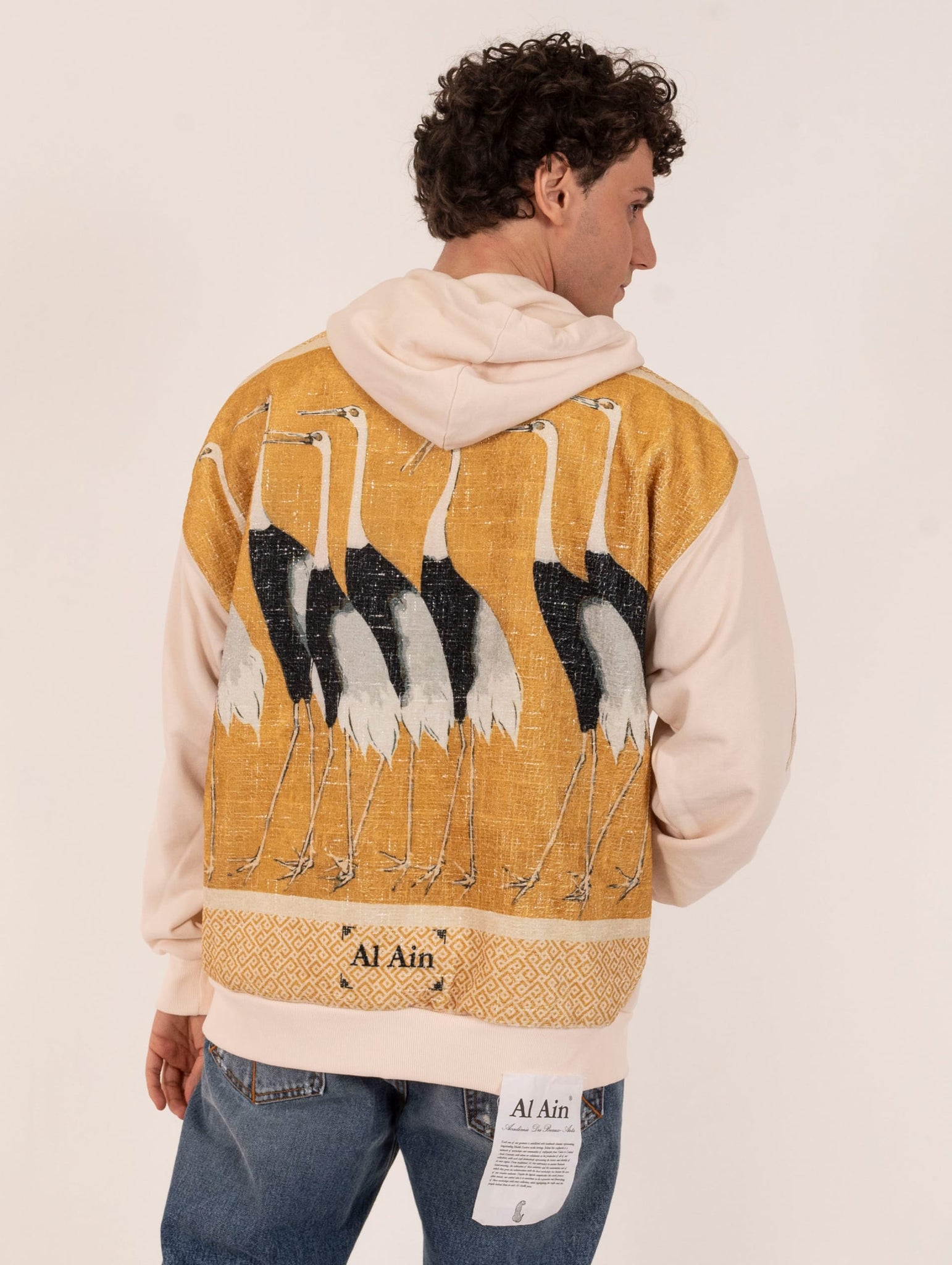 Felpa Majorelle Al Ain in Cotone con Zip Burro