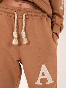 Pantalone Tuta Apxx Essentiel Al Ain in Cotone Cammello