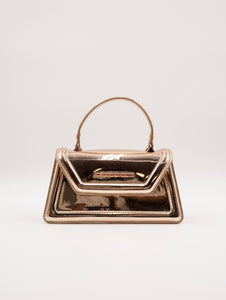 Mini Bag Elizabeth Alexander Smith in Eco Pelle Specchiata Bronzo