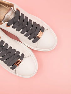 Sneakers London Alexander Smith in Pelle Bianca e Argento