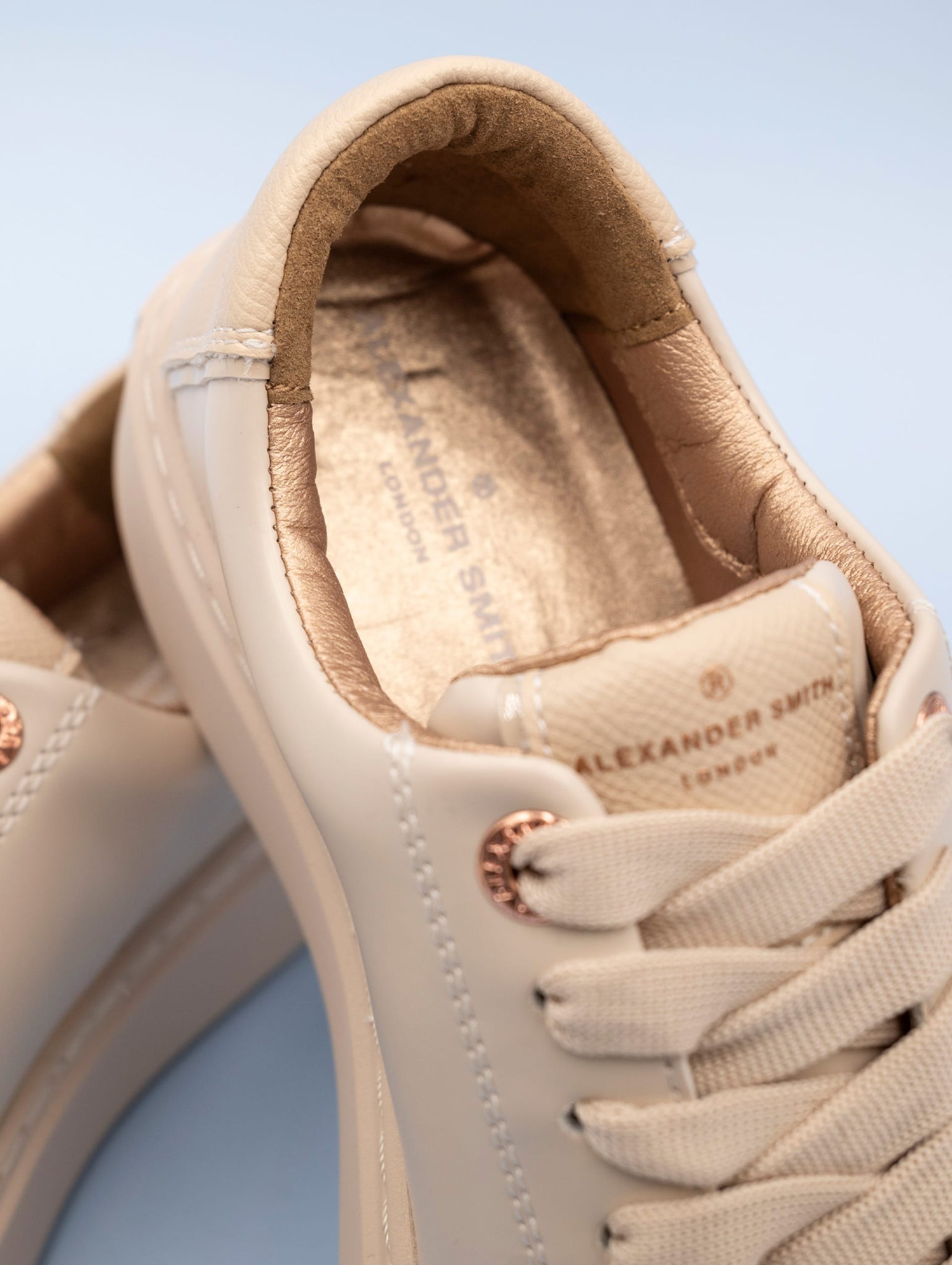 Sneakers London Alexander Smith in Pelle Beige