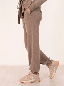 Pantalone Alpha Studio in Lana e Cashmere Taupe