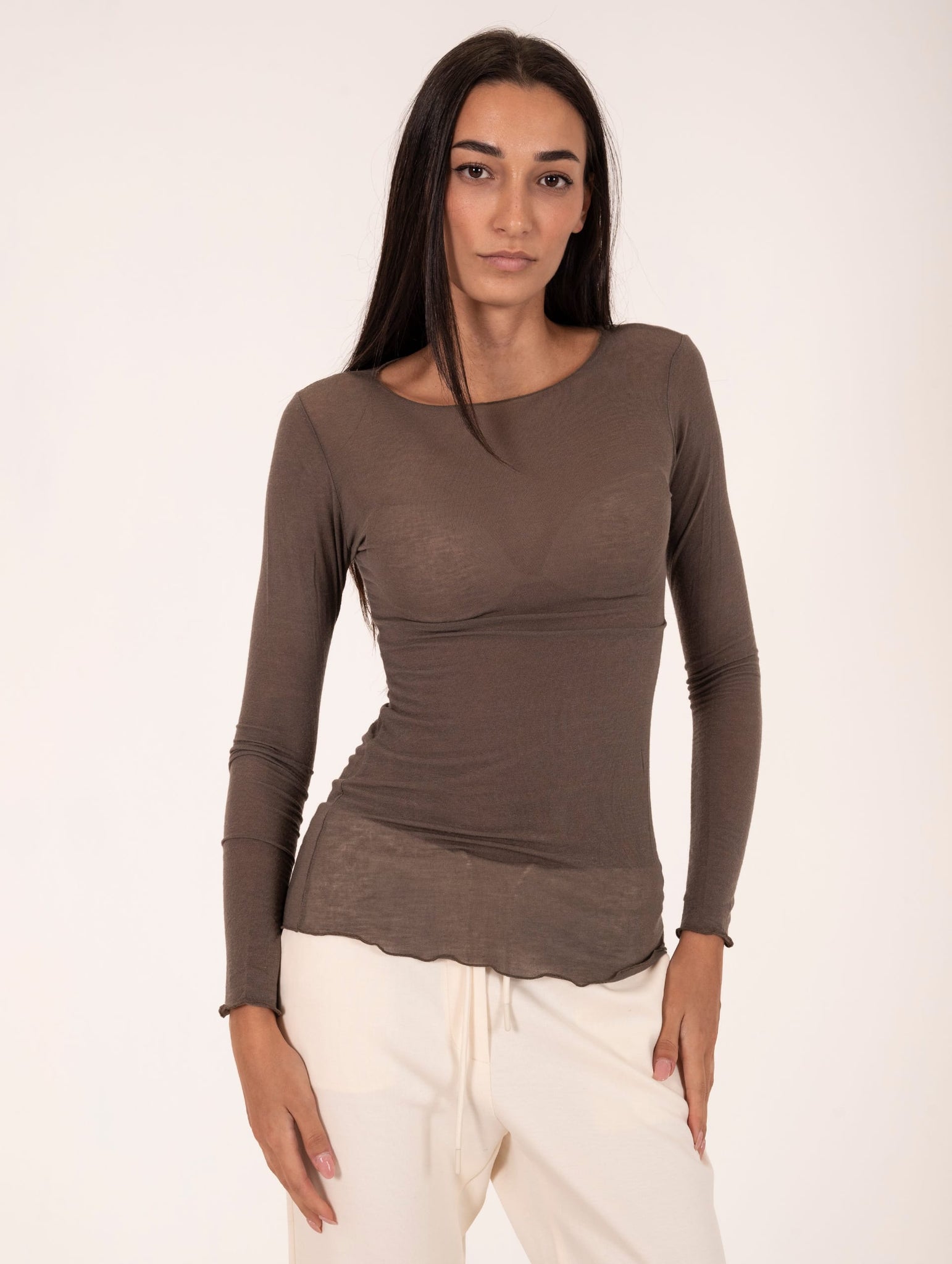 Maglia Alpha Studio in Garza Taupe