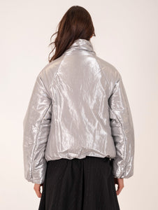 Bomber Alysi in Cotone Shining Silver