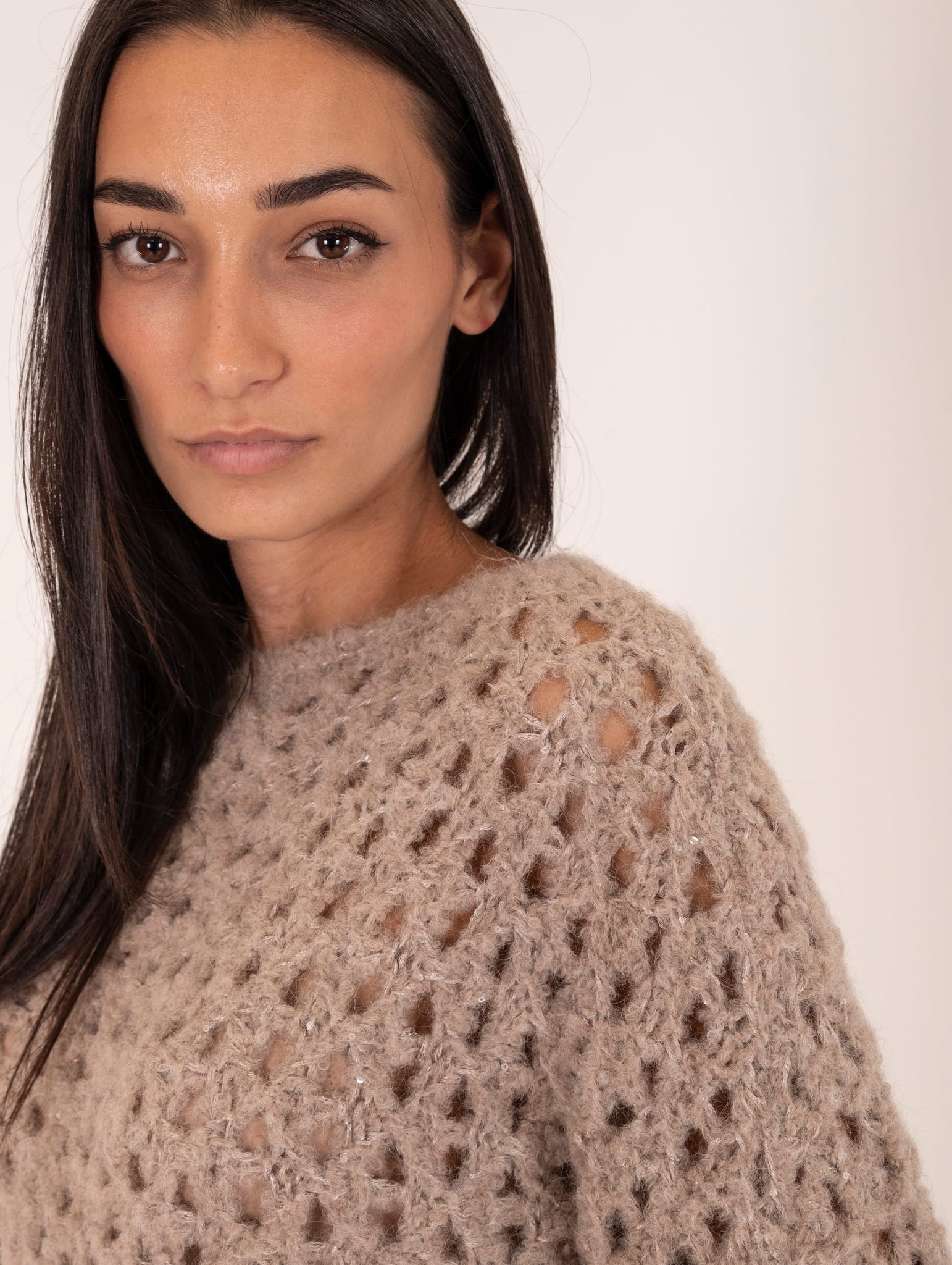 Pullover Diamante Antonelli in Alpaca Corda