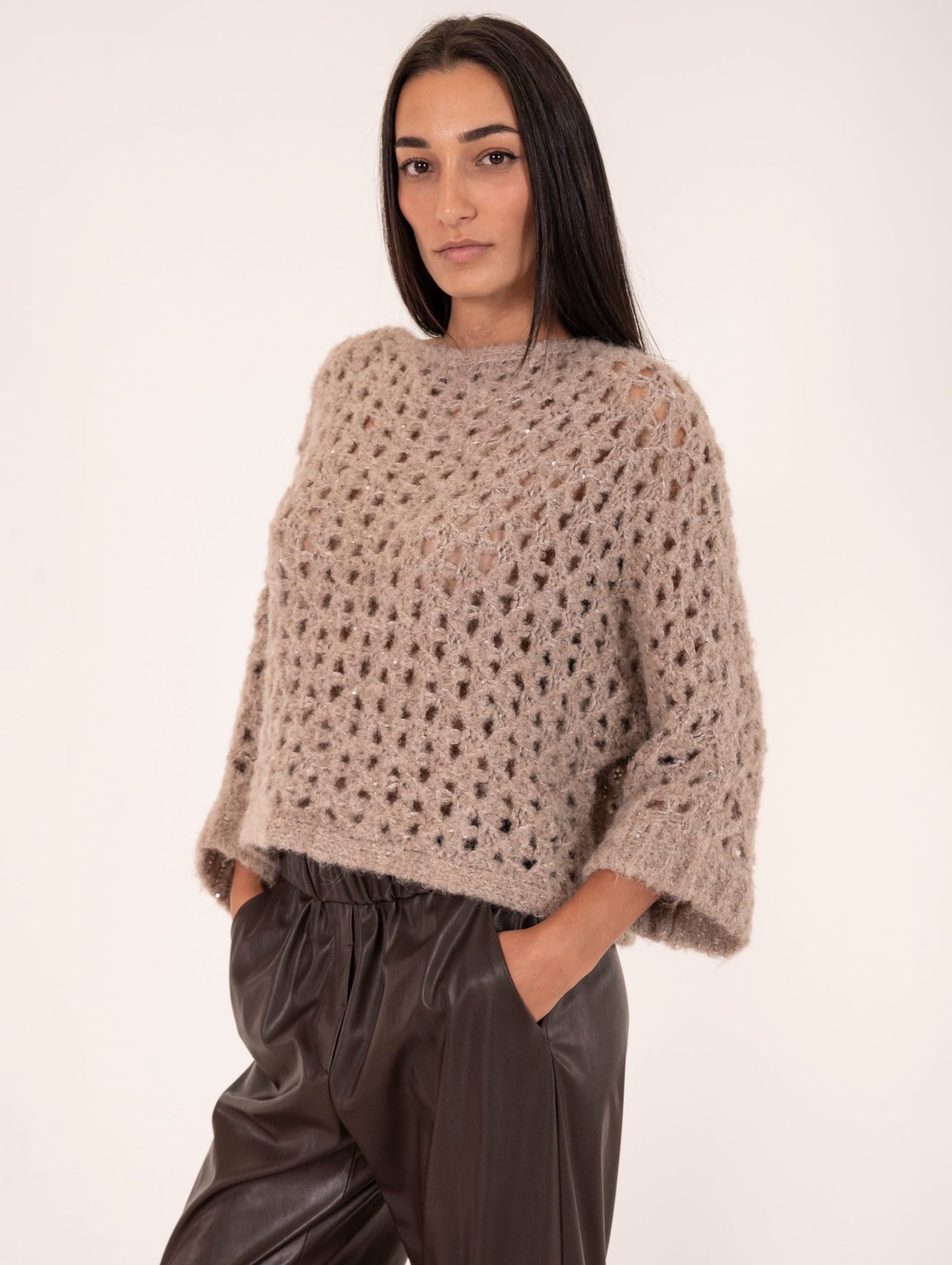 Pullover Diamante Antonelli in Alpaca Corda