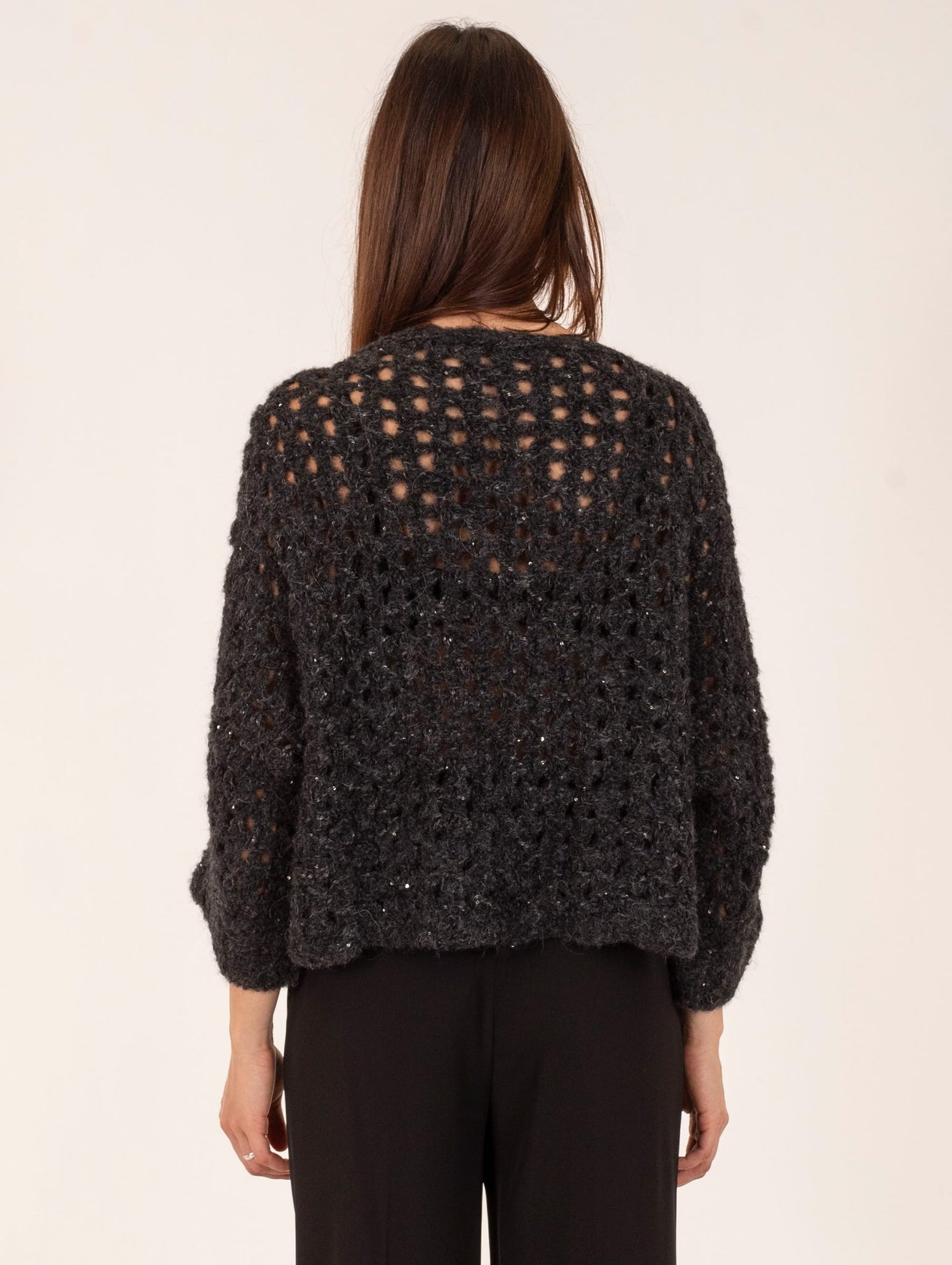 Pullover Diamante Antonelli in Alpaca Antracite