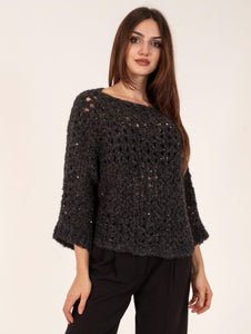 Pullover Diamante Antonelli in Alpaca Antracite