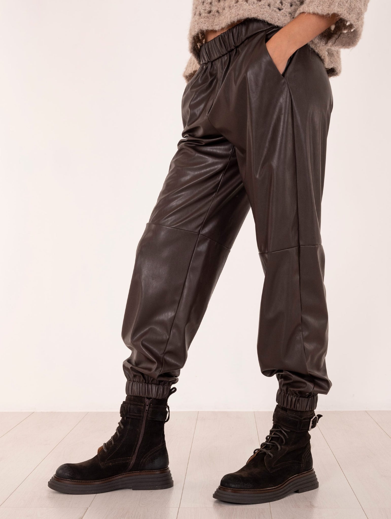 Pantalone Antonelli Firenze in Nappa Marrone