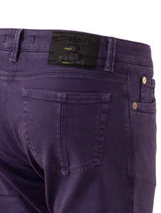 Denim Barba Napoli in Cotone Viola