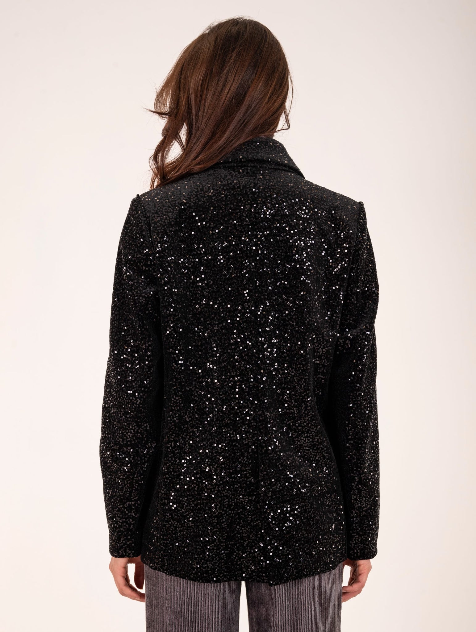 Blazer Over Bazar Deluxe Paillettes Nero