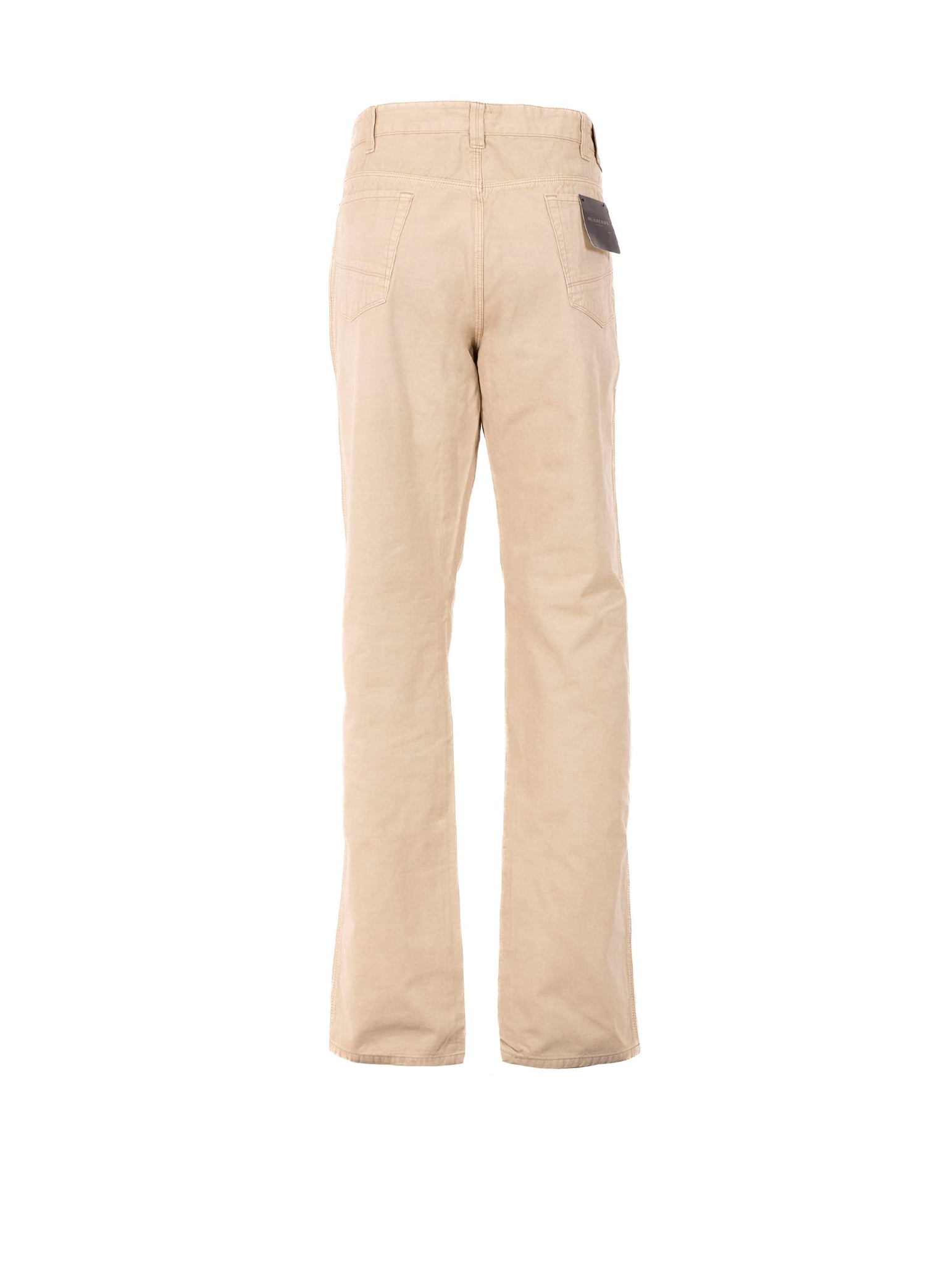 Pantalone Burberry in Cotone Piquet Avorio