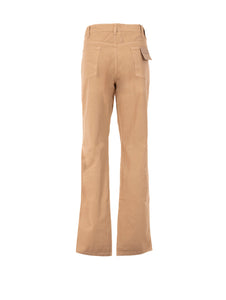 Pantalone Burberry in Cotone Piquet Beige