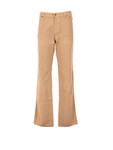 Pantalone Burberry in Cotone Piquet Beige