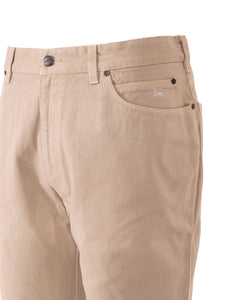 Pantalone Burberry in Cotone Beige