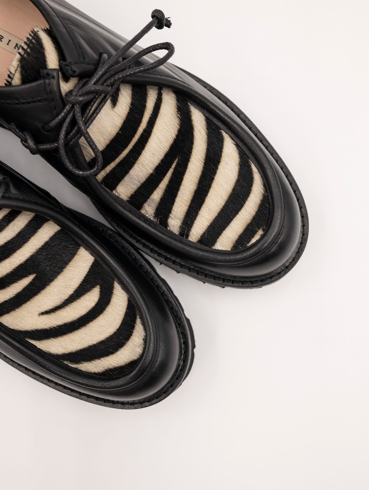 Mocassino Zebra Chiarini Bologna in Pelle e Cavallino Nero