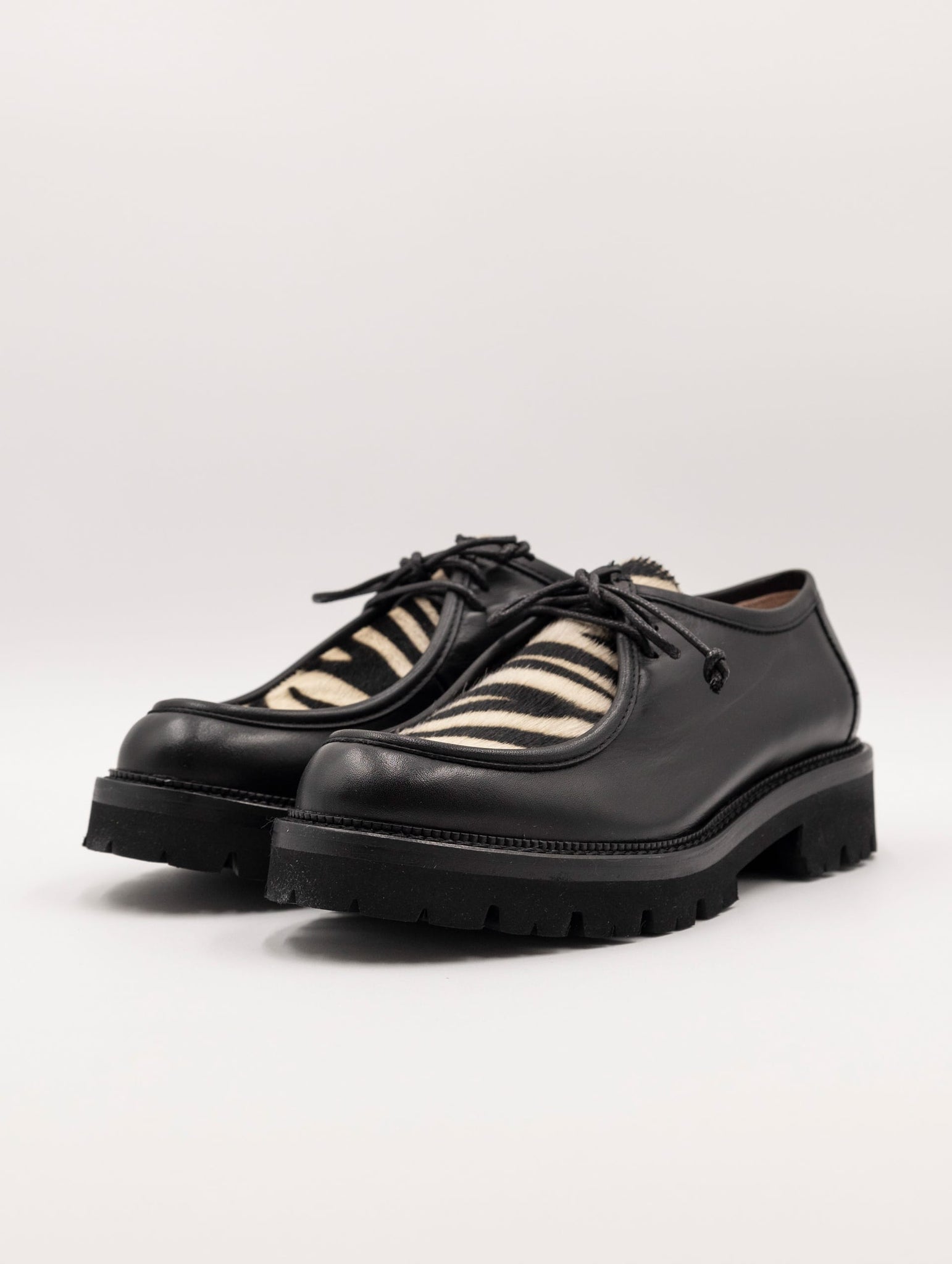 Mocassino Zebra Chiarini Bologna in Pelle e Cavallino Nero