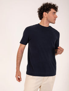 T-Shirt Circolo 1901 Raglan in Jersey Blu Notte