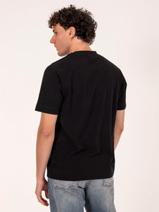 T-Shirt Circolo 1901 Raglan in Jersey Blu Nero