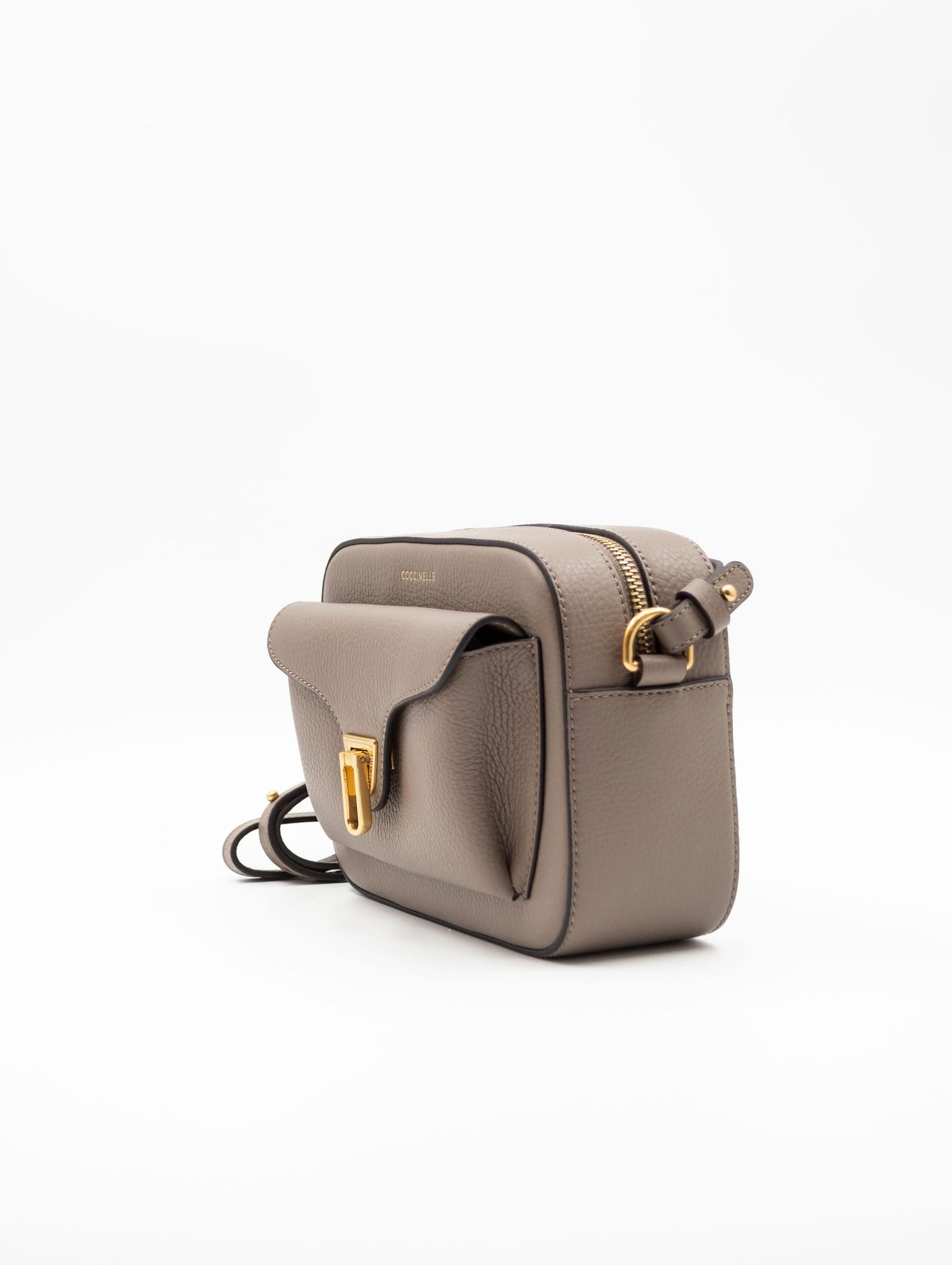 Borsa Coccinelle Beat in Pelle Martellata Taupe