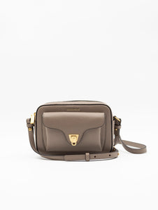 Minibag Coccinelle Beat in Pelle Martellata Taupe