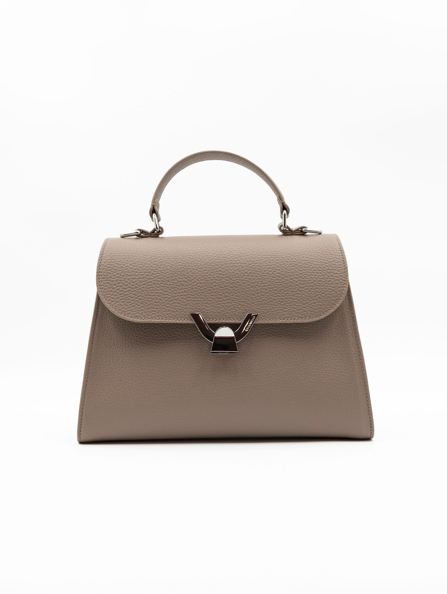 Borsa Dew Coccinelle in Pelle Martellata Taupe